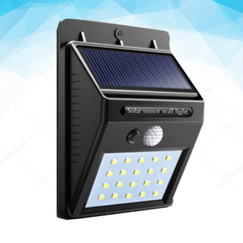 LED SPOTLIGHT LIGHT RECHARGEABLE SOLAR PANEL MOTION SENSOR GARDEN