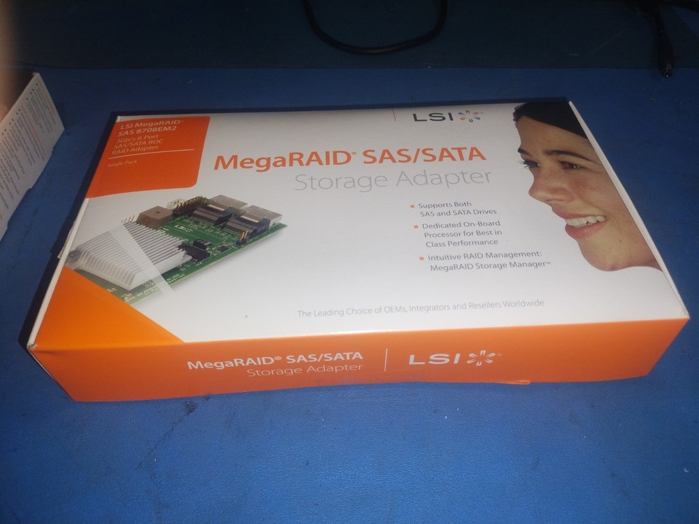 LSI MegaRAID 8708EM2 PCI-E SAS SATA RAID Controller New.