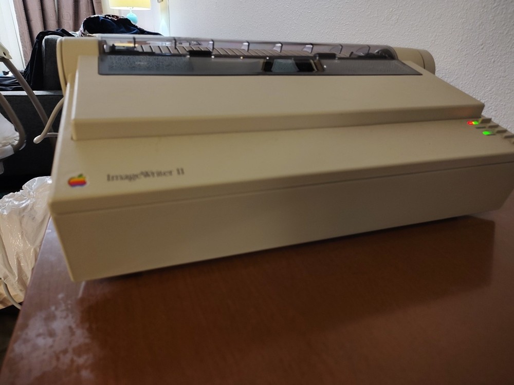🔥Vintage Apple ImageWriter II Dot-Matrix Printer Tested Powers On Clean!