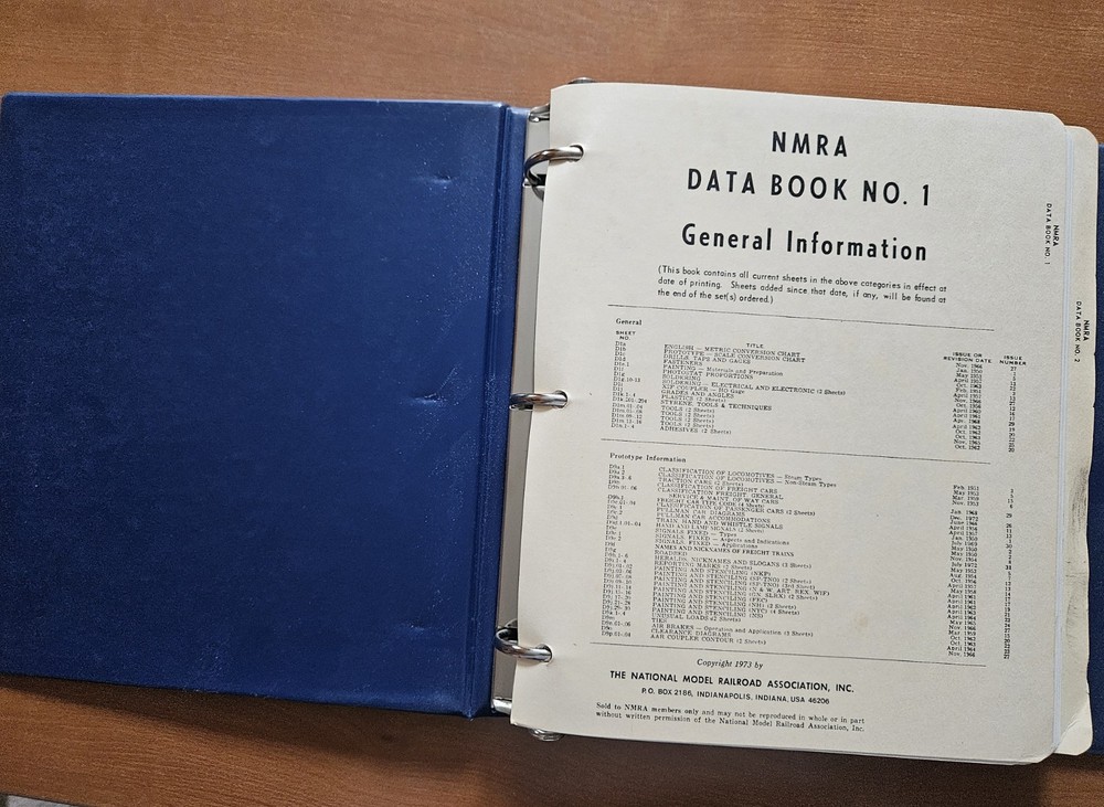 NMRA Data Book No. 1 General Information; No. 2 Scenery, Trackwork, Operation &