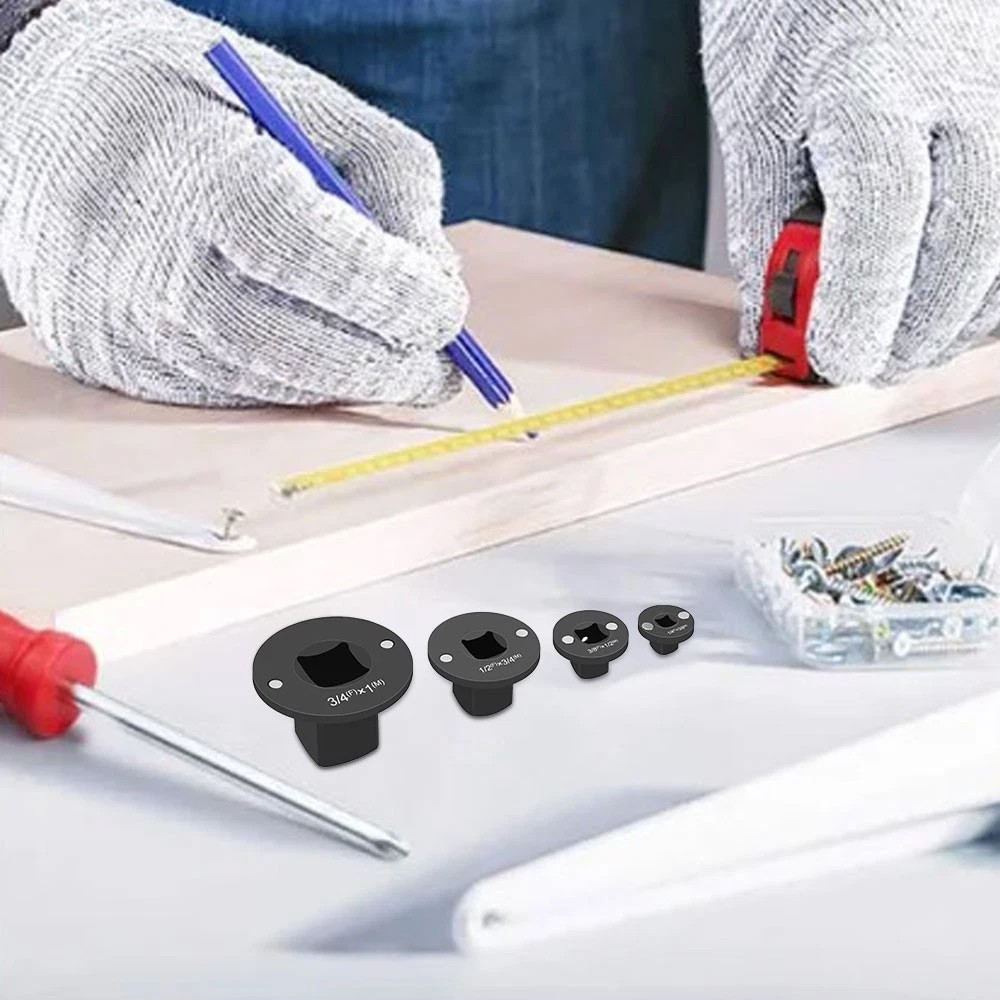 4-Pack Low Profile Impact Socket Adapter Set, Drive Reducing Ratchet Adapter Set