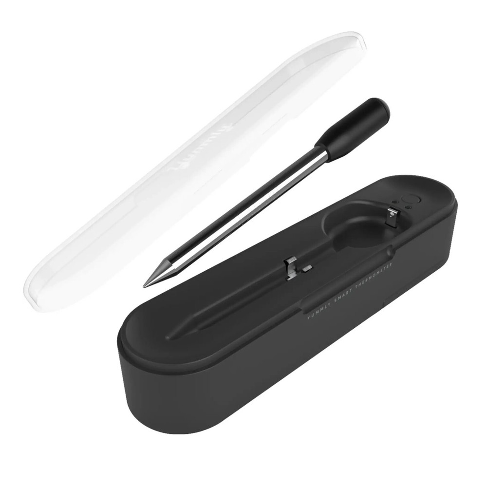 YUMMLY SMART MEAT THERMOMETER with dock WIRELESS black BLUETOOTH CONNECTIVITY