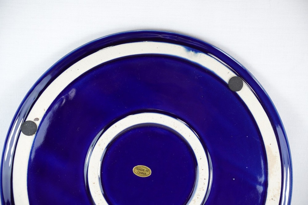 TEMPTATIONS brand Royal Blue pattern TRIVOT 7-5/8" Diameter