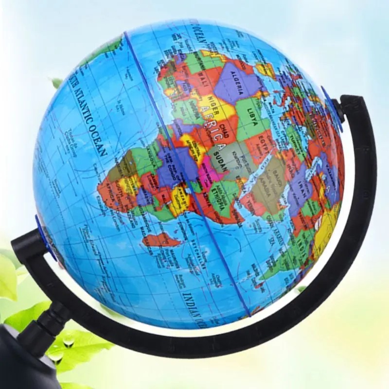 WORLD GLOBE EARTH Map Rotating Geography Ocean Classroom Learning Desktop 6