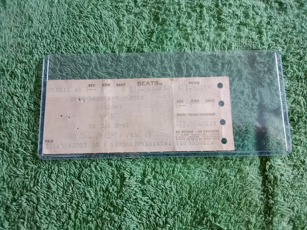 💋 Kiss Lick It Up Tour 1983, Ticket Stub History 🎸, Atlanta First USA Stop👀