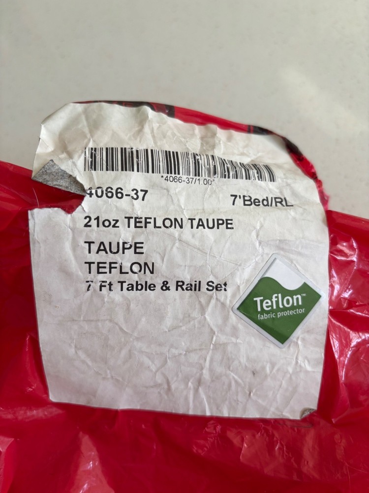 7' 21oz teflon taupe pool table felt