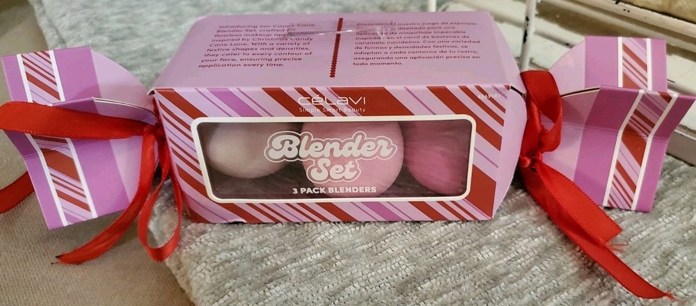 CELAVI Candy Cane MAKEUP 3PC BLENDERS SET