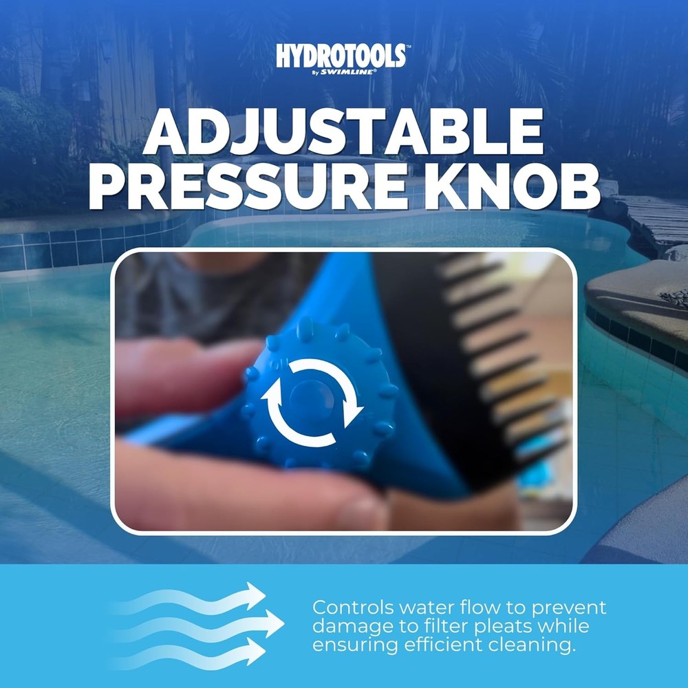 Pool Filter Cartridge Cleaning Tool with Quick Disconnect