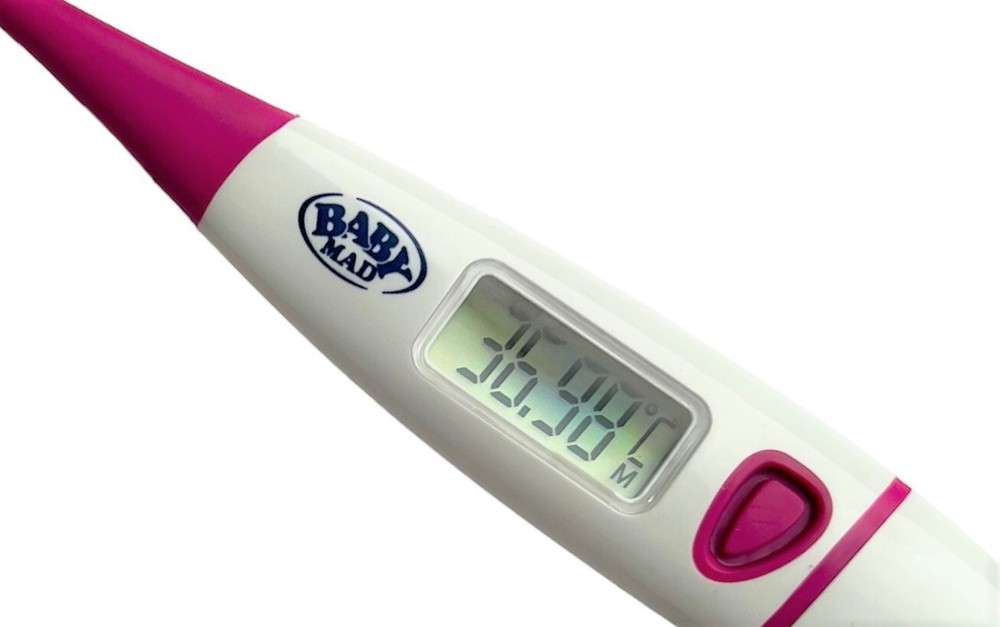 10 x OVULATION PREDICTOR TEST TESTS KIT & 1 x BASAL BBT THERMOMETER CHART + CASE