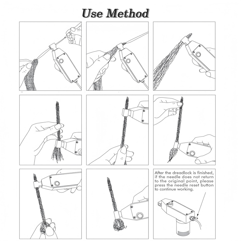 Dreadlocks Machine for Dreadlocks Extensions Creation, Fast & Easy DIY Portable