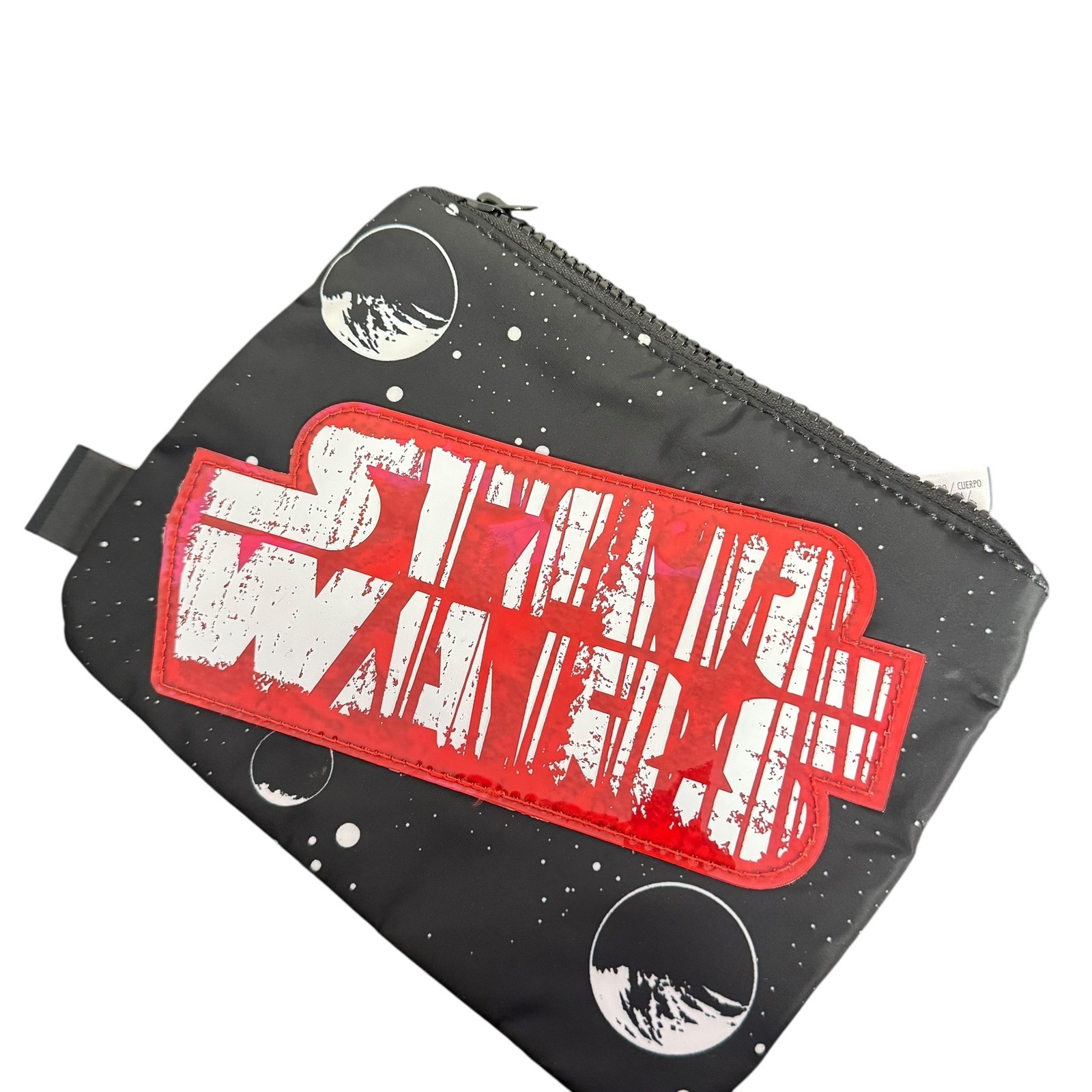 Disney Parks Star Wars Lightspeed Small Wristlet Galactic Planet Black Red