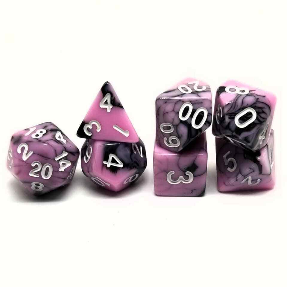 Punk Chic 7 Dice Set Polyhedral RPG DnD 5E Dungeons Dragons Pathfinder d20 AD&D