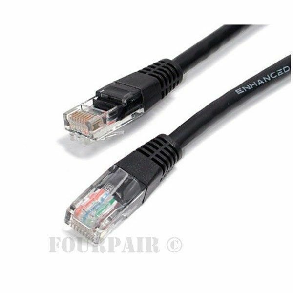 20 Pack Lot - 25ft CAT6 Ethernet Network LAN Router Patch Cable Cord Wire Black