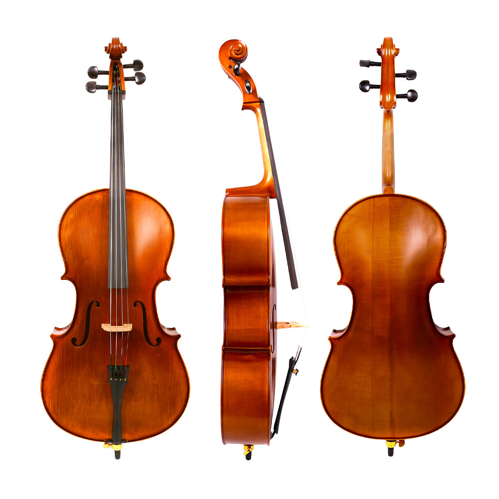 Cello 1/4 size for Beginner,Handmade Cello Solid wood with Spruce Top Maple Back