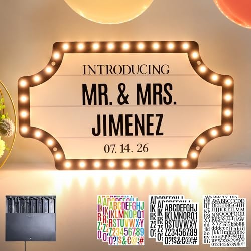 LED Wedding Bottle Service Sign - Personalized - Large - C