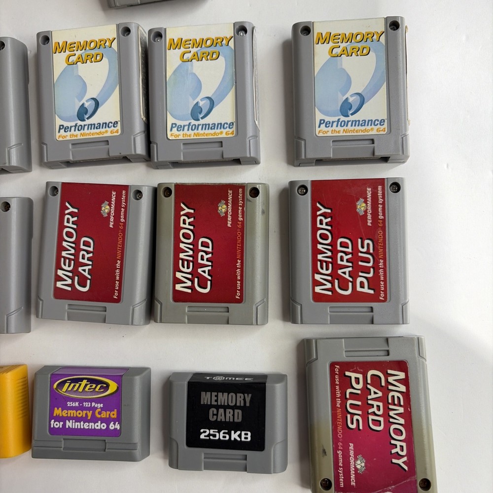 Memory Card Plus Lot Bundle Nintendo 64 N64 by Performance