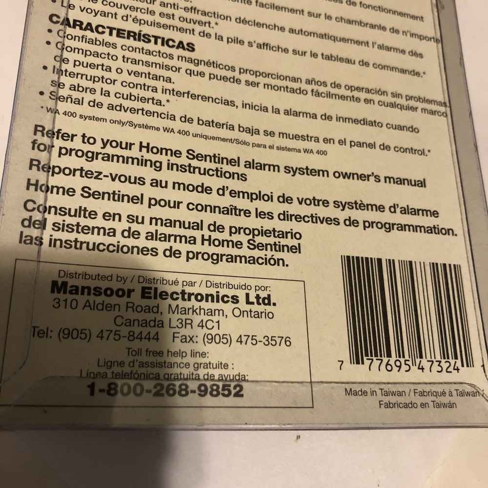 Home Sentinel Door/Window Sensor - DT4 @E