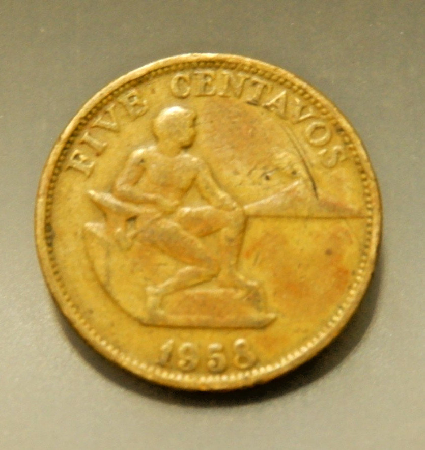 1958 Philippines 5 Centavos Coin