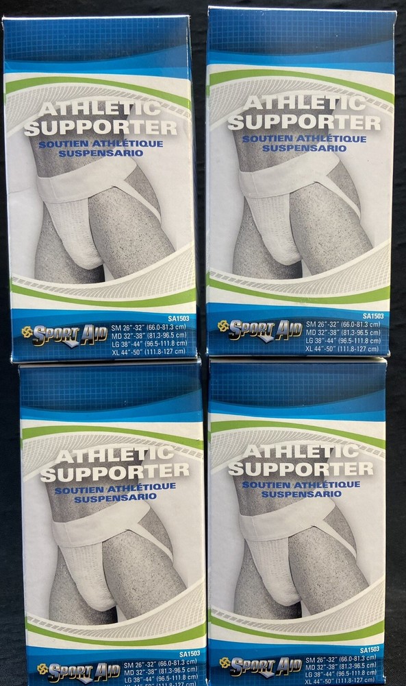 4 sport aid athletic supporter medium scuffed box