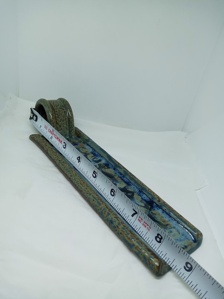 Vtg. Glazed Ceramic Incense Holder . Signed Ray
