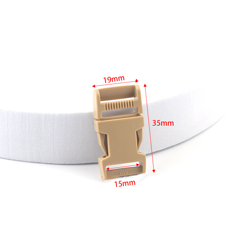 Beige Plastic Side Release Buckles Clips For Webbing Strap Squeeze Fasteners