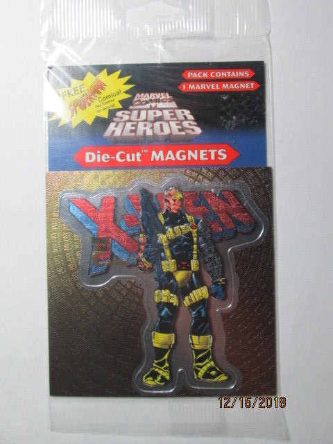 1996 MARVEL COMICS SUPER HEROES DIE-CUT MAGNET - CABLE