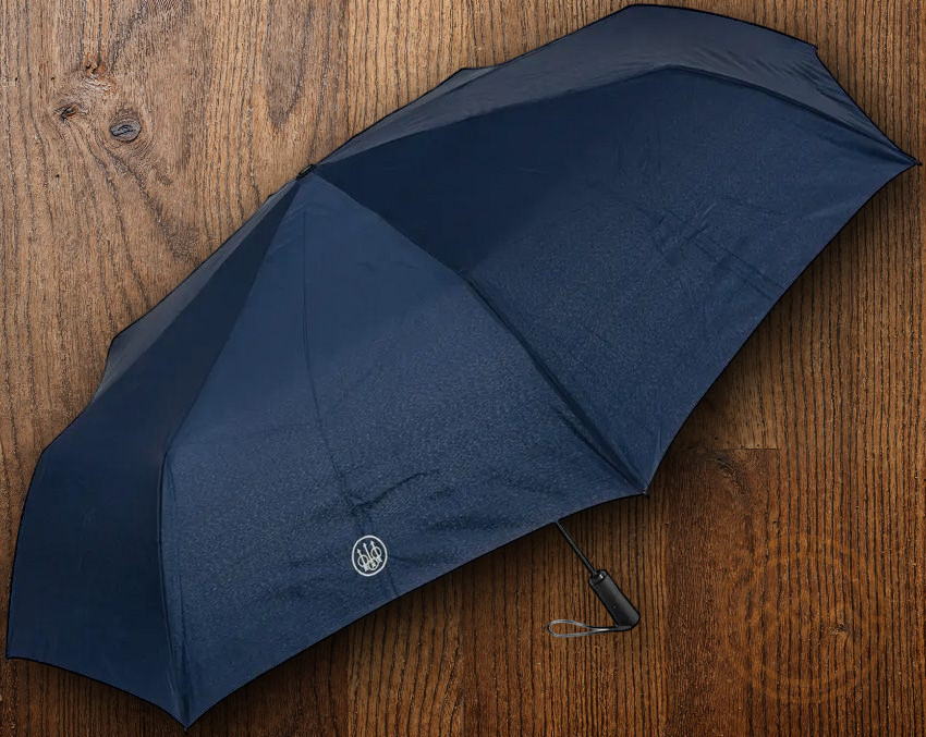 Beretta Folding Umbrella Blue Automatic Opening System 49" Diameter Polyester