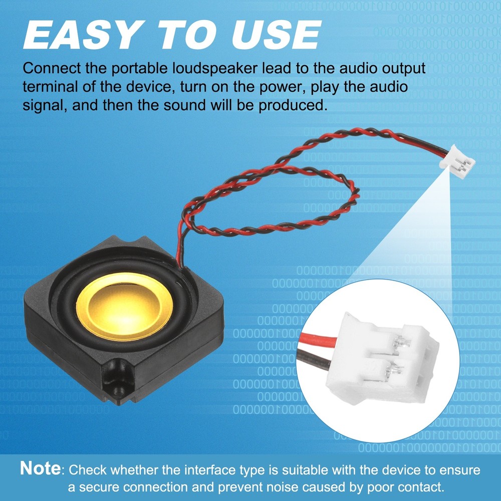 3W 4Ω Mini Speaker, 4PCS Full-Range Portable Micro Loudspeakers, Black Gold
