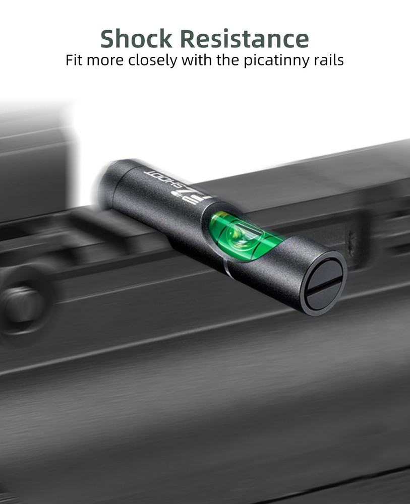 EZshoot Scope Level Leveling Kit, High Precision Big Bubble Black