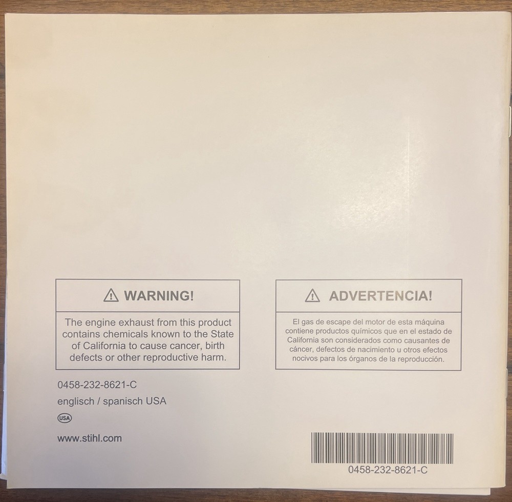 STIHL FS45 FS46 String Trimmer Owners Operators Manual Oem