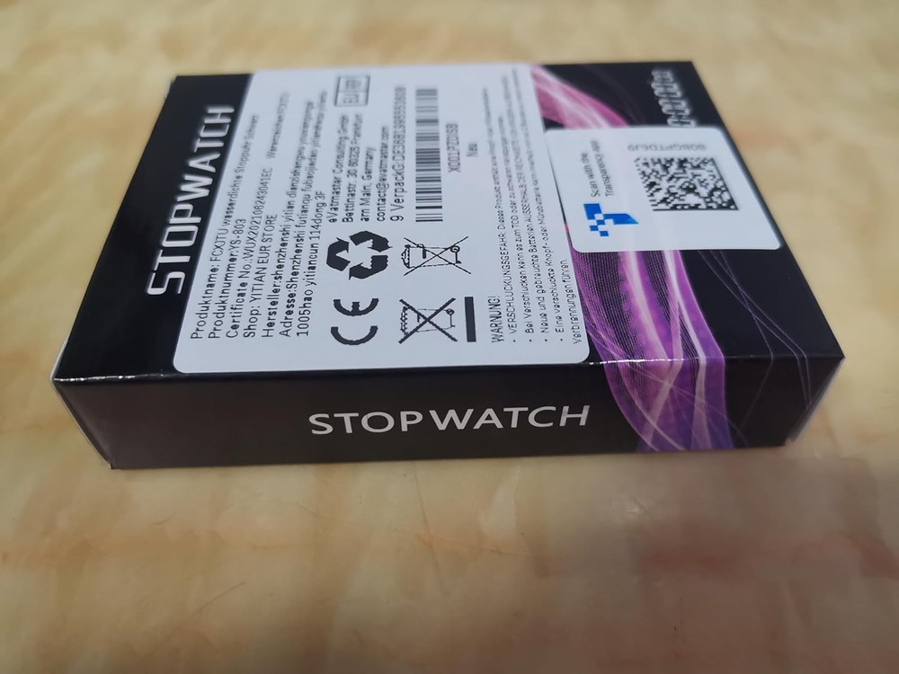 FCXJTU Digital Simple Stopwatch Timer, No Bells, Alarm, Basic Black