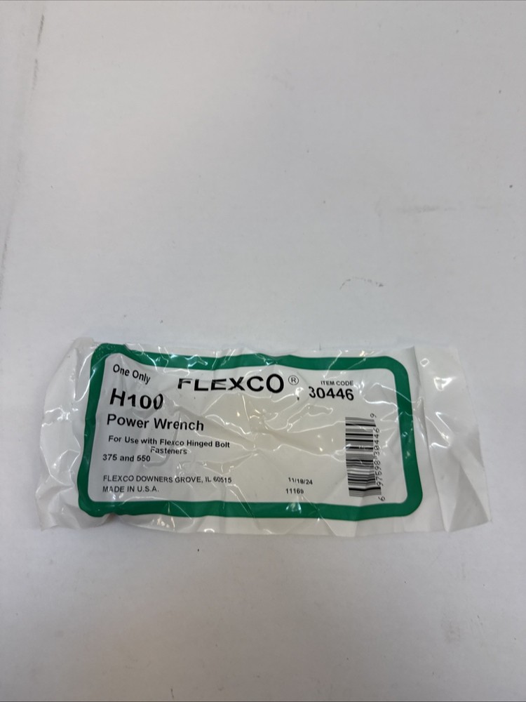 Flexco H100 Power Wrench 30446 for use with Flexco Hinged Bolt Fasteners