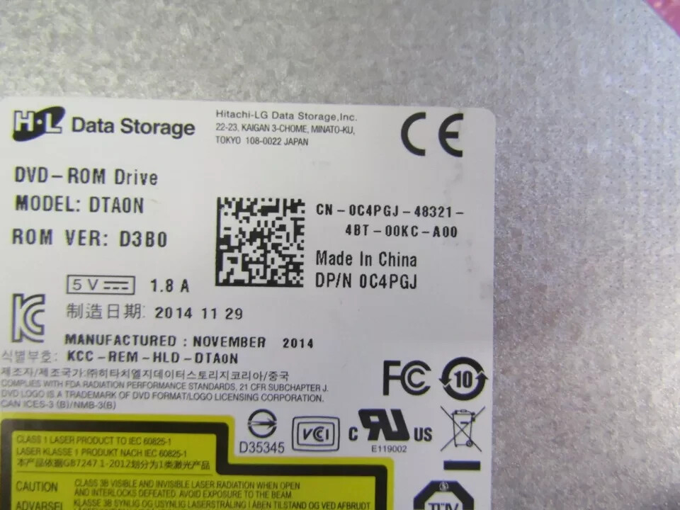 C4PGJ DELL OPTICAL DRIVE DVD ROM SLIM LINE