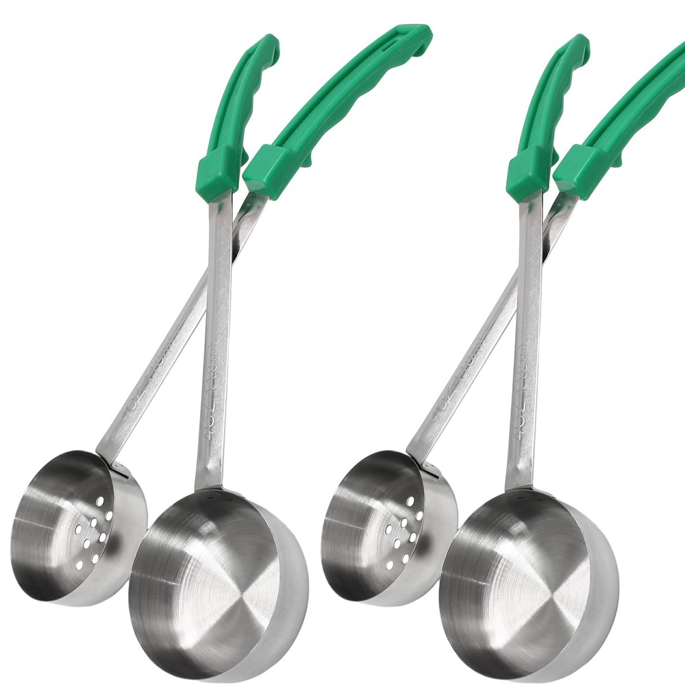 4 oz Portion Control Serving Spoons Measuring Ladle Scoops Green 4 PCS