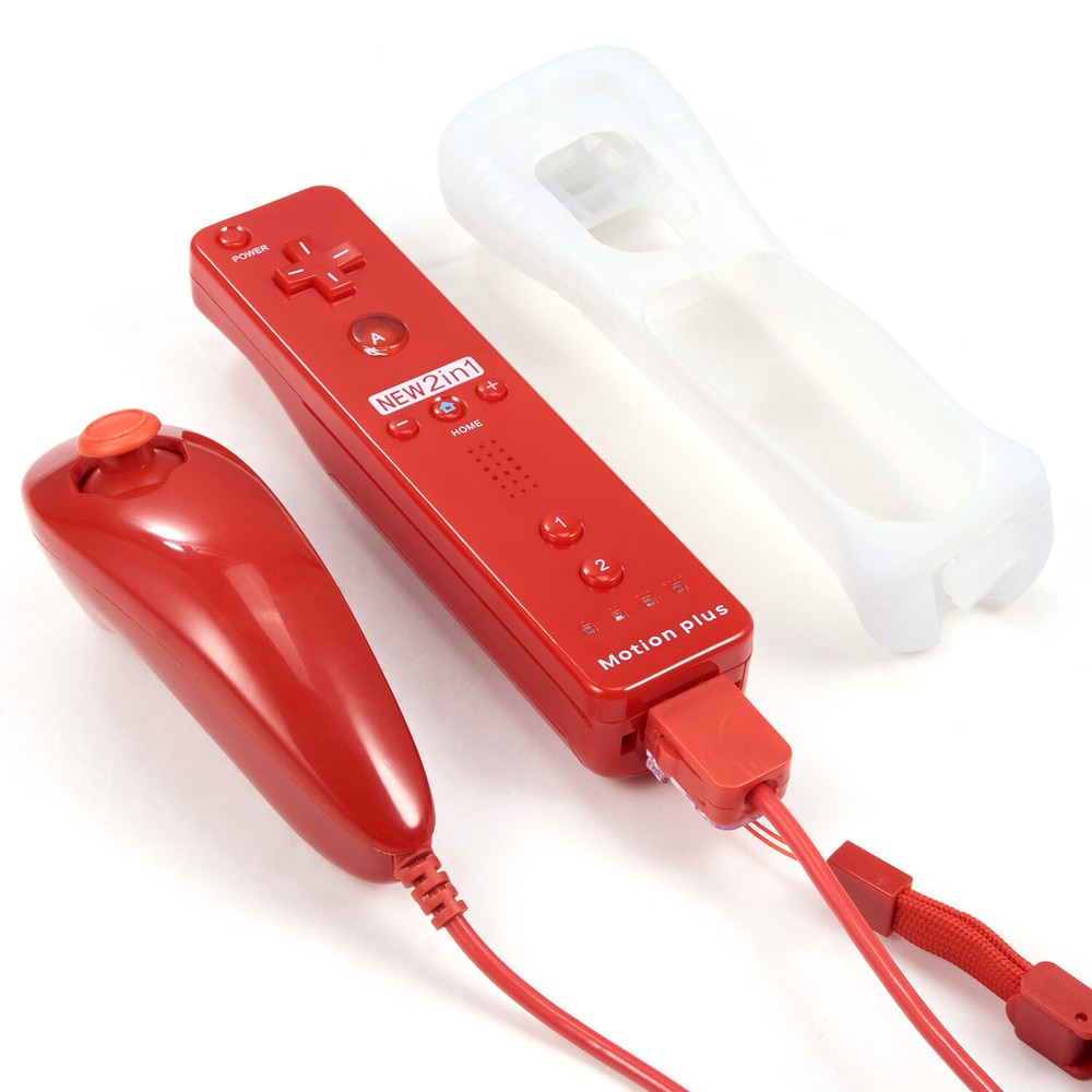 Built in Motion Plus Remote Controller, Nunchuck For Nintendo Wii, Wii U Console