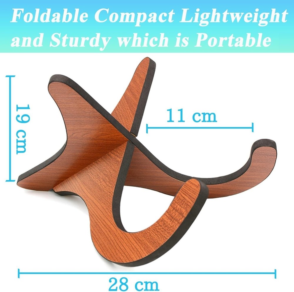 Portable X-Shape Stand for Ukulele and Other String Instruments, Lightweight