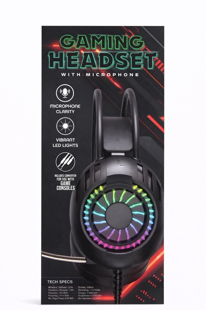 BLAST Gaming Headset LED Color Changing Lights, Microphone, Multi-Platform