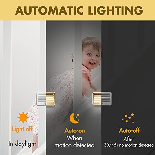 Motion Sensor Night Lights, LED Soft Warm Light, Battery Powered Auto Night