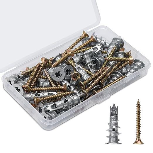 100pcs Self Drill Plasterboard Fixings Cavity Wall Anchor Screws Speed Mount