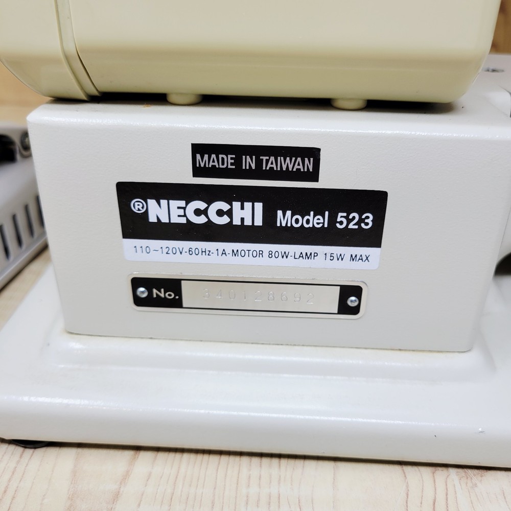 Necchi Sewing Machine 523 Works MISSING TABLE