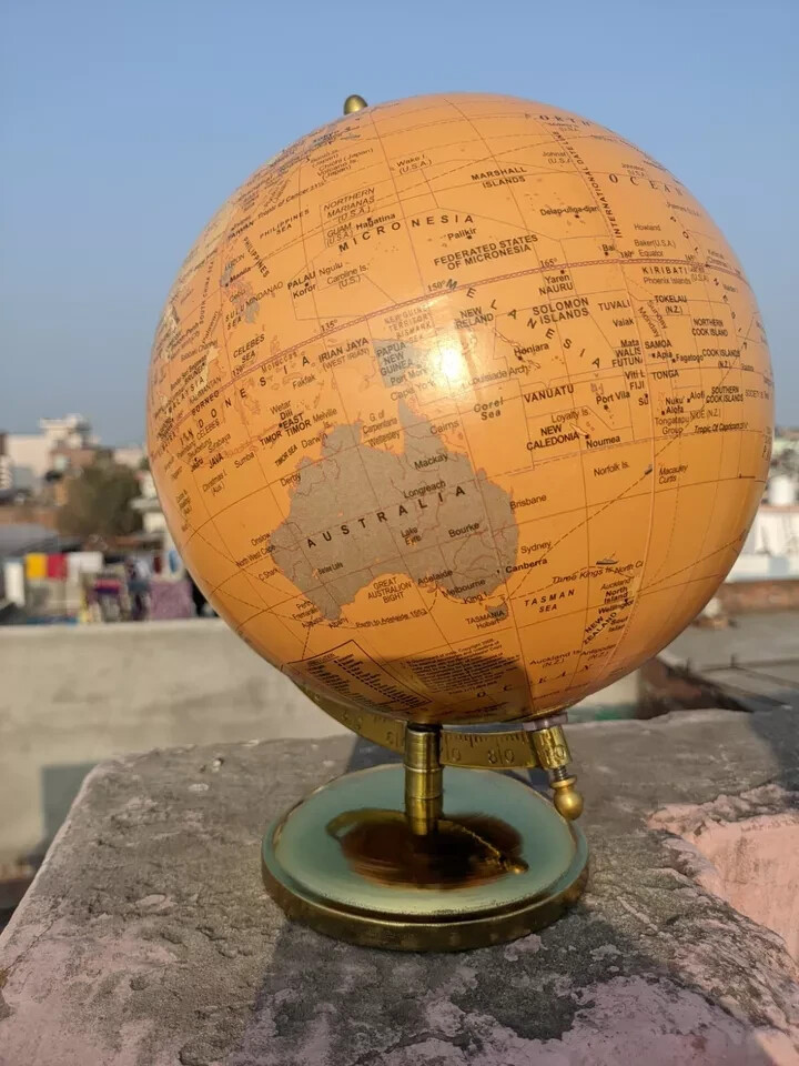 Nautical Maritime World Map Globe Sphere Celestial Globe Marine Tabletop Decor