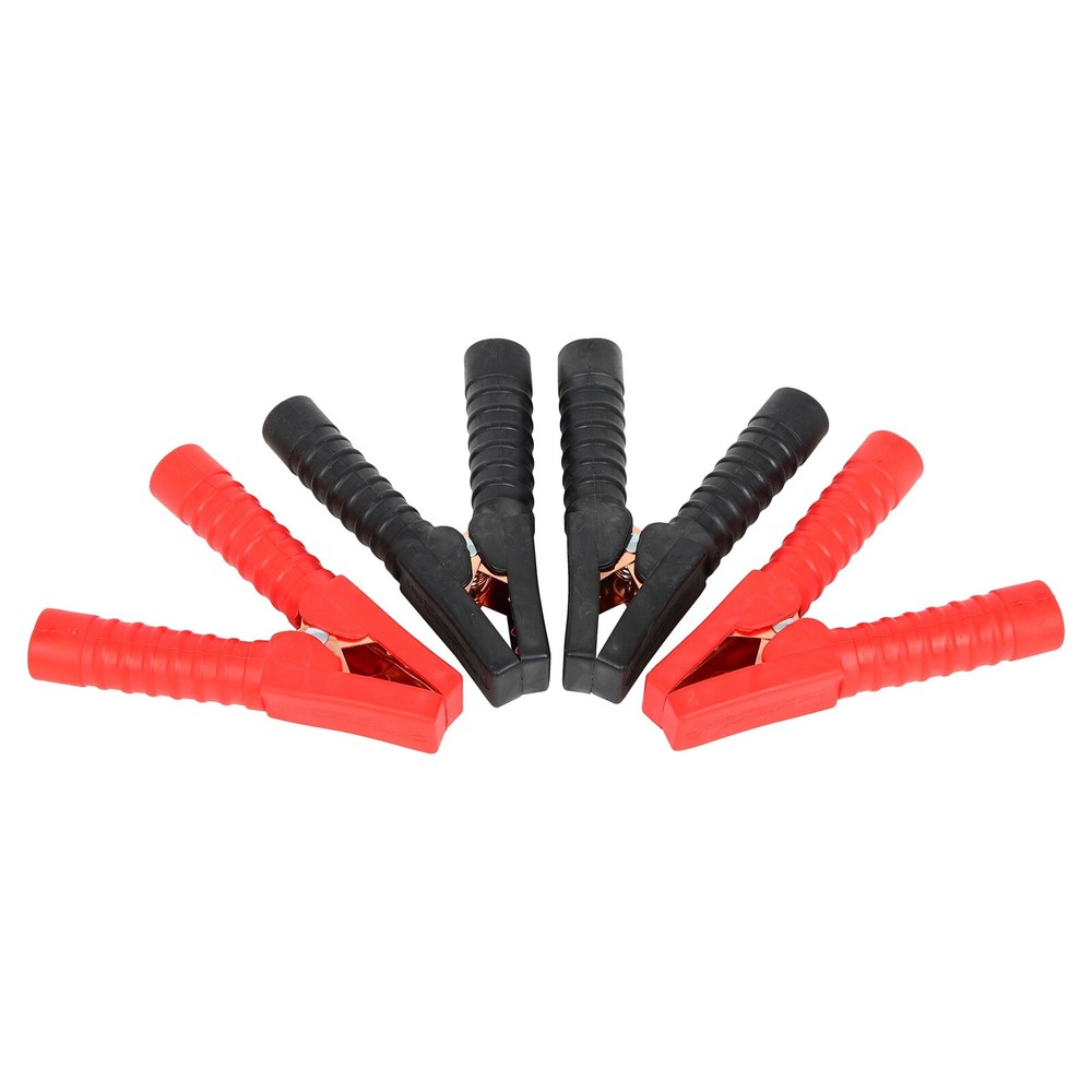 4Pcs 1500A Battery Jumper Cable Clamps Black & Red