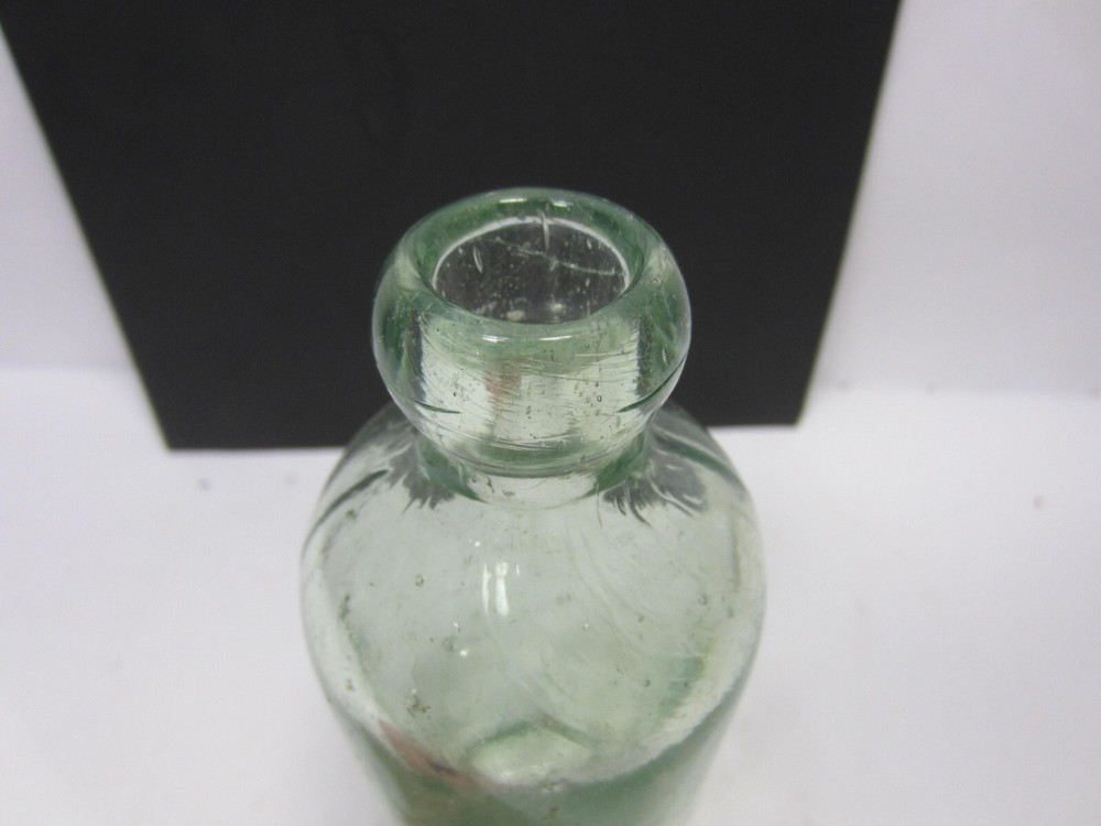 Antique E.N.E. Co. Blob Top Green Bottle 7" H