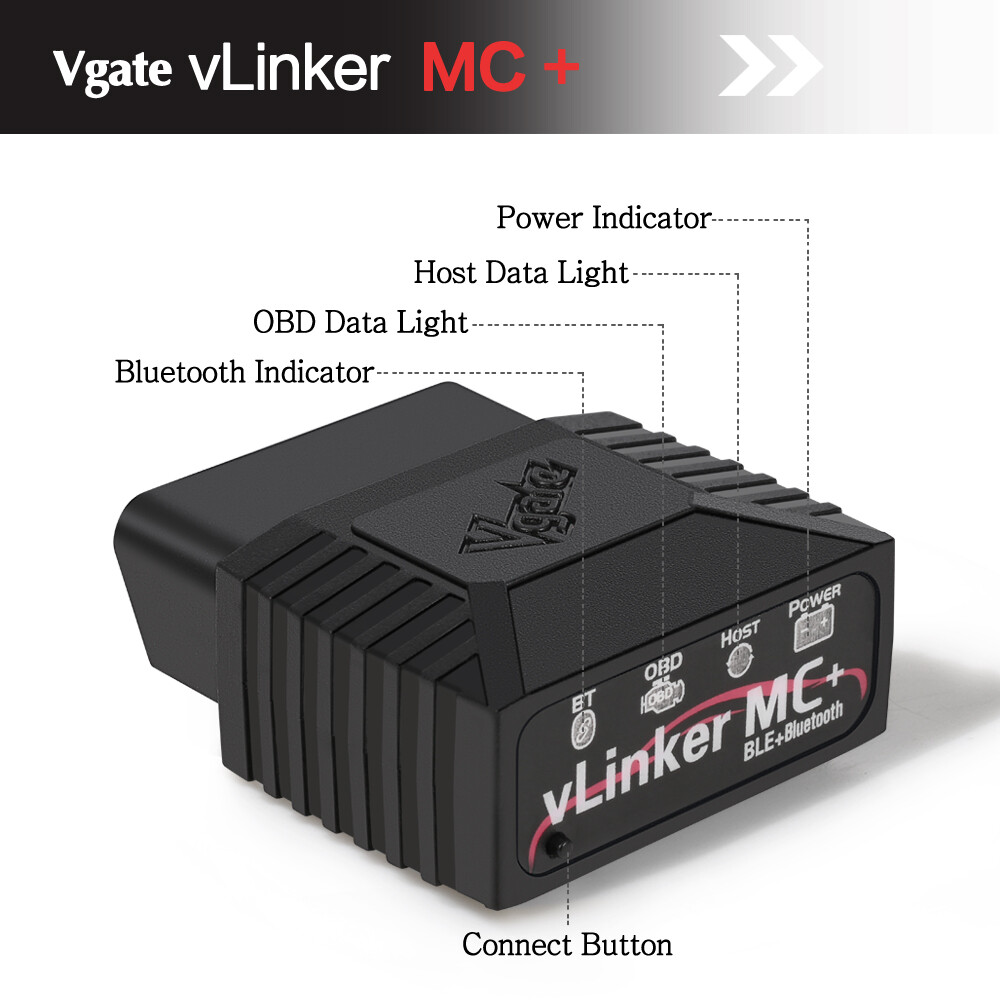 Vgate vLinker MC+ Bluetooth 4.0 OBD2 Car Diagnostic Scanner for IOS Android