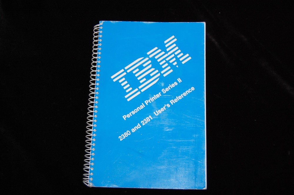 IBM Personal Printer Series II 2380 & 2381 User's Reference Guide Manual Used