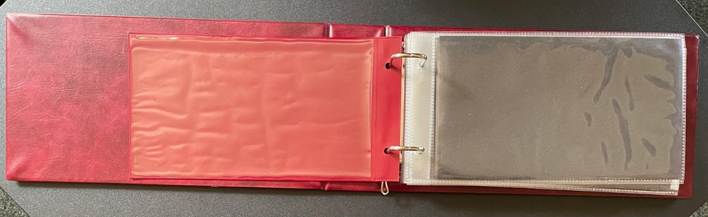 Used Stanley Gibbons 2-Ring First Day Cover Album With 22 no. 2-Pocket Leaves.