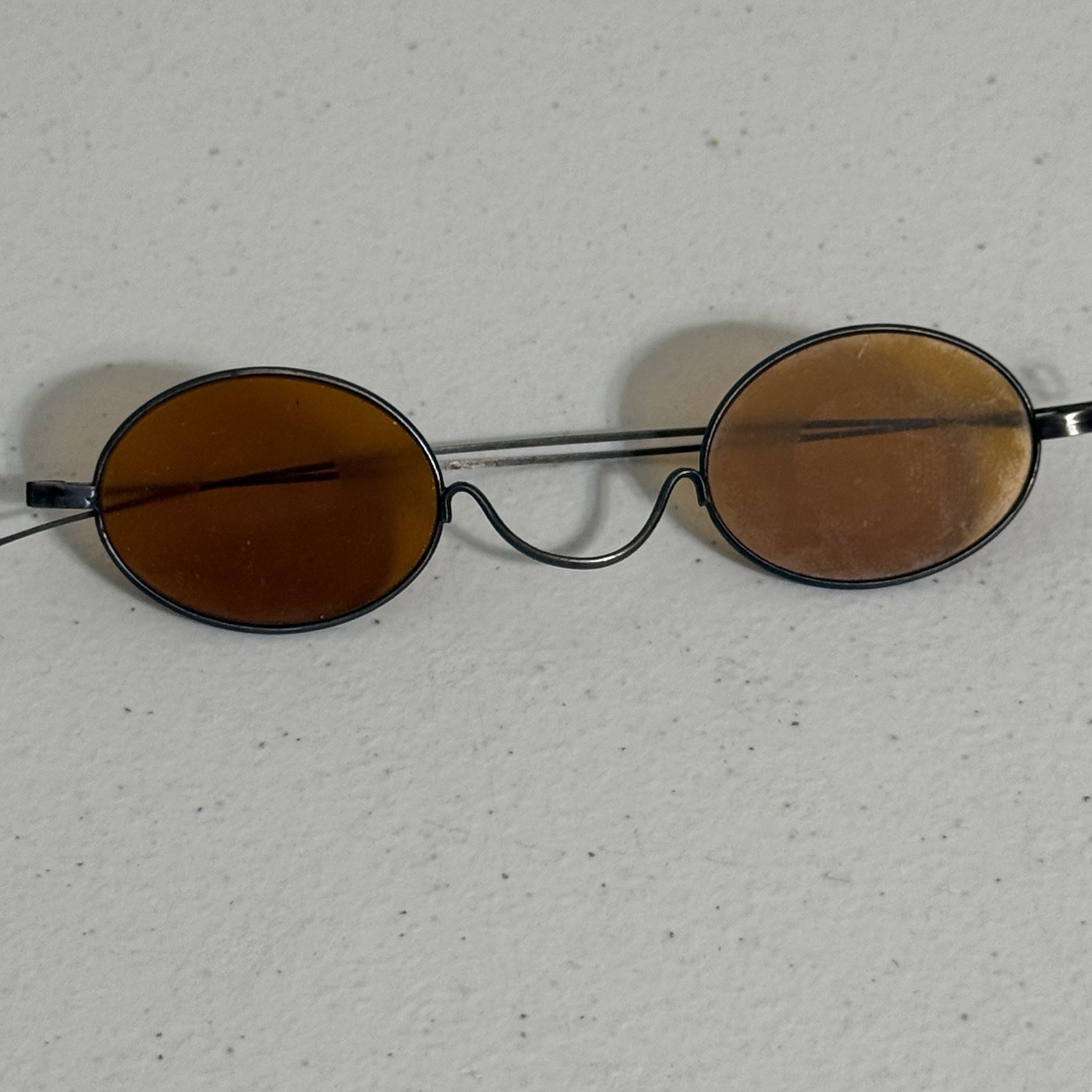 ORIGINAL PERIOD CIVIL WAR AMBER SHARPSHOOTER GLASSES WITH ORIGINAL CASE