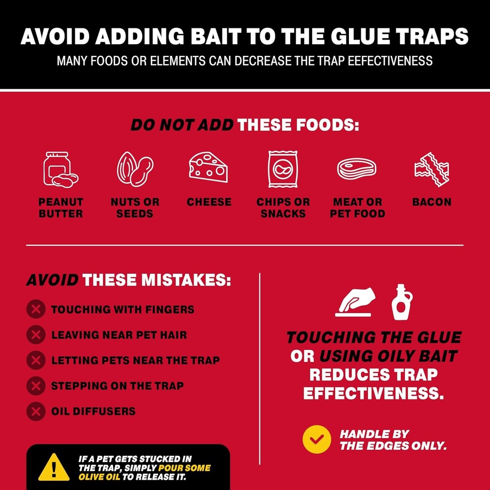 MAX-Catch Glue Board Traps for Mice & Insects 72 Count Unscented