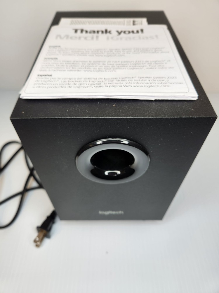 Logitech Z323 2.1 Speaker System, Subwoofer, Volume Control, Wired, Black