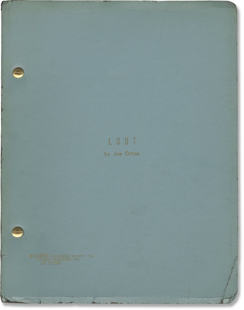Joe Orton LOOT Original script for the 1968 play #158371
